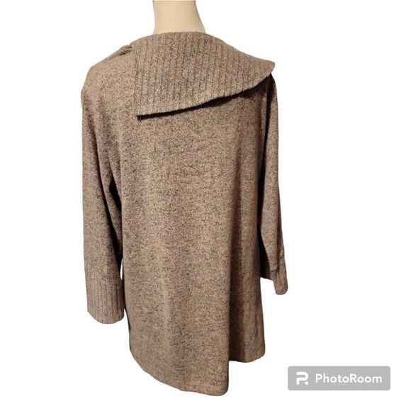 Adrienne Vittadini | Women's Cowl-Neck Sweater Grey | Medium - Picture 5 of 9
